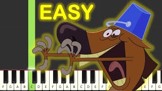 Zig amp Sharko Theme Song EASY Piano Tutorial [upl. by Annalla517]