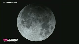 LIVE Partial lunar eclipse Supermoon September 2024 [upl. by Zelikow]