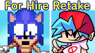 Friday Night Funkin VS Dorkly Sonic For Hire  Funkin for Hire Retake FANMADE DEMO FNF Mod [upl. by Enelyak280]