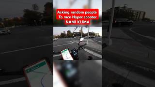 Electric Bike vs Electric scooter in racing escooter racing electricvehicle ebike shorts [upl. by Ynaffad427]