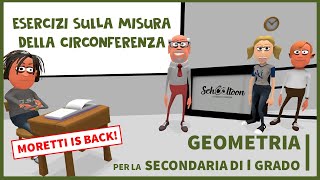 Esercizi sulla misura della circonferenza  Geometria  Scuola Media [upl. by Nairahcaz]