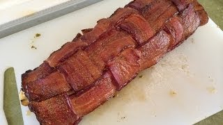 Smoked Bacon Weave Wrapped Stuffed Sausage Roll [upl. by Chabot]