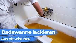 Badewanne wie NEU  Schritt für Schritt Anleitung zum selbst lackieren [upl. by Alrac]