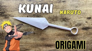 ORIGAMI NARUTO KUNAI PAPER KNIFE EASY TUTORIAL  ORIGAMI WORLD NINJA WEAPON ORIGAMI INSTRUCTIONS [upl. by Georgi]