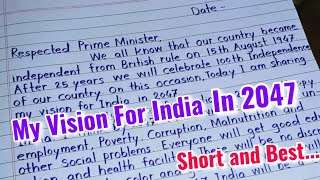 My Vision For India In 2047 Postcard Writing In English  Sunil Satpute Sir [upl. by Haroppiz]