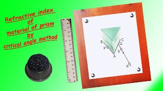 Refractive Index Of Material Of Prism By Critical Angle Method [upl. by Vanhomrigh]