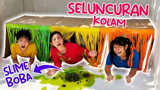 JANGAN SALAH PILIH SELUNCURAN WARNA MISTERI DI KOLAM RENANG JEBAKAN SLIM3 BOBA  Tantangan [upl. by Theodora]