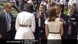 Obama arrives in Normandy for DDay anniversary [upl. by Vanna]