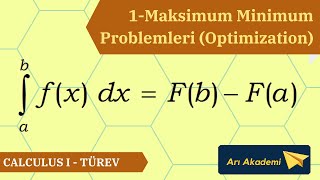 Maksimum Minimum  Optimizasyon  Problemleri Çözümü 1 [upl. by Avahc661]