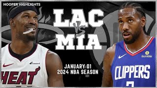 LA Clippers vs Miami Heat Full Game Highlights  Jan 1  2024 NBA Season [upl. by Joerg]