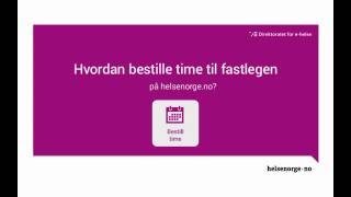 Bestill time til fastlegen på helsenorgeno [upl. by Eetse]