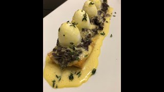 Feuillette of Poached Quails Eggs with Hollandaise [upl. by Serilda]