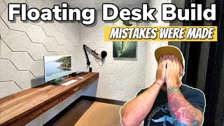 Floating Desk Build  Building a Recording Studio [upl. by Derby592]