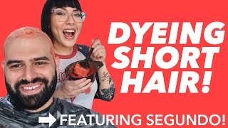 Dyeing Short Hair  soothingsista [upl. by Akinyt]