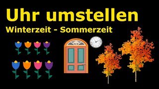 Uhren umstellen  Winterzeit  Sommerzeit  Zeiger vor oder zurück MERKHILFE  Lehrerschmidt [upl. by Hutchinson]