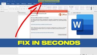 Microsoft office activation wizard This copy of Microsoft office is not activated  MS Office error [upl. by Eboh]