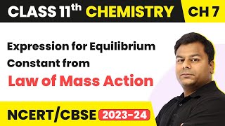 Expression for Equilibrium Constant from Law of Mass Action Class 11 Chemistry Ch 7  CBSEJEENEET [upl. by Ardnayek]