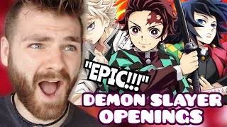 THIS WAS FING INSANE  Demon Slayer Openings 15  New Anime Fan  REACTION [upl. by Debbra]