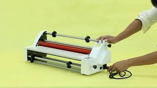 17’’ Hot Cold Roll Laminator SingleampDual Sided Laminating Machine [upl. by Asilec]