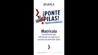 Tutorial de Matrícula  nuevosas estudiantes de carrera 2024 [upl. by Aroz]