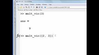 Cómo hacer funciones escalares y vectoriales en Matlab 0017 [upl. by Chrissie]