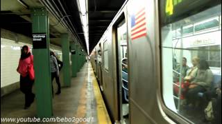 IRT Subway Flatbush Ave Bound R142A 4 Via Nostrand Ave at Winthrop Street [upl. by Young]