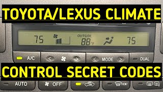 How To Enable amp Read ToyotaLexus Climate Control Diagnostics Codes [upl. by Drescher88]