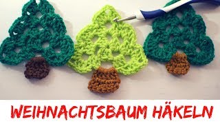 Weihnachtsbaum häkeln  einfach  Weihnachtsschmuck häkeln [upl. by Wynnie704]