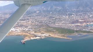 Scenic Flight in a Cessna Jeremie to PortauPrince Haiti [upl. by Nylhtak]