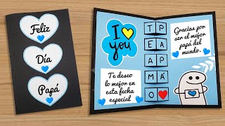 🌟Como hacer una tarjeta POP UP para el DÍA DEL PADRE 🌟 Handmade easy Card Tutorial  Fathers Day [upl. by Anayit452]