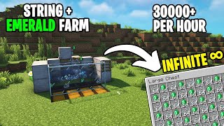 Easy AUTOMATIC String  Emerald Farm in Minecraft 121 [upl. by Trevlac810]