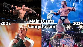 All Of WWE PPV Main Events Match Card Compilation 2002  2024 [upl. by Hsur]