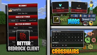 🔥Un CLIENTE con MODS PVP CROSSHAIRS y más para MINECRAFT PE 🔥Bedrock [upl. by Bren]