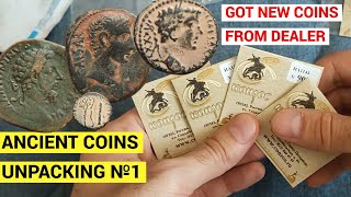 UNPACKING Ancient coins №1 Three packages at a time [upl. by Erreid428]