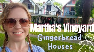 MARTHAS VINEYARD Gingerbread Houses  Oak Bluffs  Edgartown 🏘 [upl. by Vallonia]