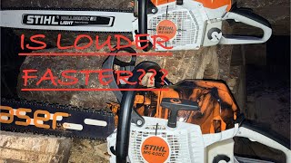 Muffler Mod vs Stock Which Makes Your Chainsaw Faster [upl. by Aerbua683]