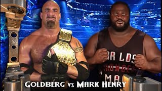 Goldberg V Mark Henry Raw 6th October 2003 [upl. by Aciretnahs]