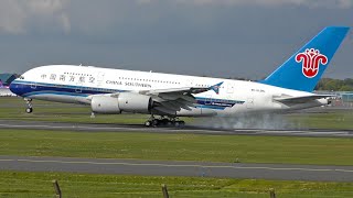 FIRST Global Airlines A380 landing at Prestwick Airport  1st of May 2024 [upl. by Charmane]