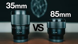 35mm VS 85mm  Sony a7iii Lens Comparison [upl. by Anitnauq]