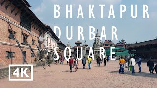 Exploring Bhaktapur Durbar Square  Walking Tour  4k [upl. by Wailoo]