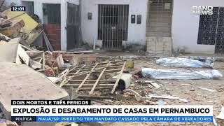 Explosão e desabamento de casas em Pernambuco [upl. by Aerdnahc]