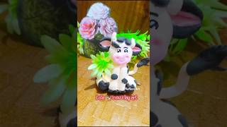 🥰Lola🐄 cow clay art 🎂 llmanishrathoreart drawing art [upl. by Sharos119]