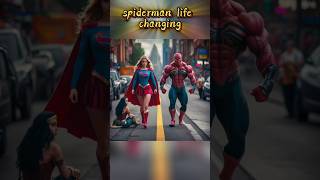 Spiderman life changing Supergirl  Be with Trend [upl. by Anolla933]