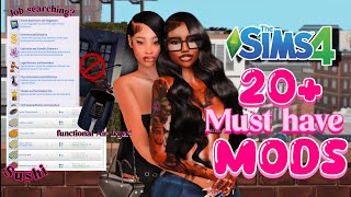 20 Must Have MODS For a REALISTIC Gameplay In thesims4 LINKS Included urbansims blacksimmers [upl. by Kinson]