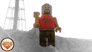 Giant Wood Lego Man from a single 2x4 [upl. by Reynard610]