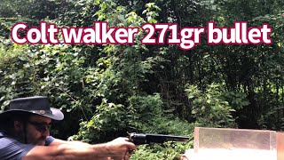 1847 Colt Walker Versus ballistic gelatin [upl. by Anirtek589]