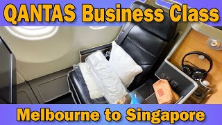 Flying Qantas Business Class 🛫 Melbourne to Singapore [upl. by Shultz950]