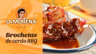 Recetas La Morena Brochetas de Cerdo BBQ [upl. by Hutton]