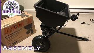 197 AgriFab 85 lb tow broadcast spreader assembly and initial review [upl. by Daph]