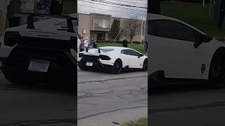 Loud Sheepy Race Lamborghini Huracan Loud Mclaren 720S And Loud Dodge Charger Leaving a Car Show [upl. by Ovid]